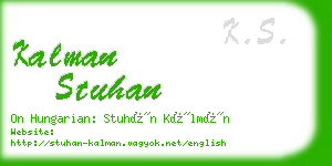 kalman stuhan business card